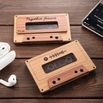 Mixtape moderne en bois personnalisée avec code QR ou Spotify pour un 5e anniversaire Cadeau pour les amoureux de la musique