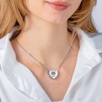 Personalizado Retrato Corazón Cremación Urna Collar para cenizas Cremación Joyería con Paw Print