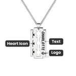 Personalisierte Punk Rock Stil Rasierklinge Charme Männer Halskette für Vater Freund Schmuck Geschenk