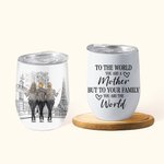 Personlig mor och dotter You Are The World Läcksäker 12oz vintumlare Present till mors dag