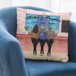 Housse de coussin personnalisée Mère et Fille Toujours liées ensemble Cadeau pour femmes Décoration d'intérieur