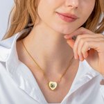 Personalizado Retrato Corazón Cremación Urna Collar para cenizas Cremación Joyería con Paw Print