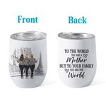 Personlig mor och dotter You Are The World Läcksäker 12oz vintumlare Present till mors dag
