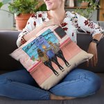 Housse de coussin personnalisée Mère et Fille Toujours liées ensemble Cadeau pour femmes Décoration d'intérieur