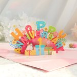 Personalised Valentine's Day Anniversary Card Couple's Blessing 3D Creative Greeting Card Romantic Cherry Blossom Tree Couple