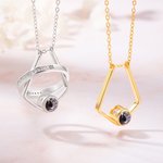 Collier Photo à Projection Personnalisé avec Photo Porte-bague Cadeau de Fin d'Études pour Infirmière Diplômés