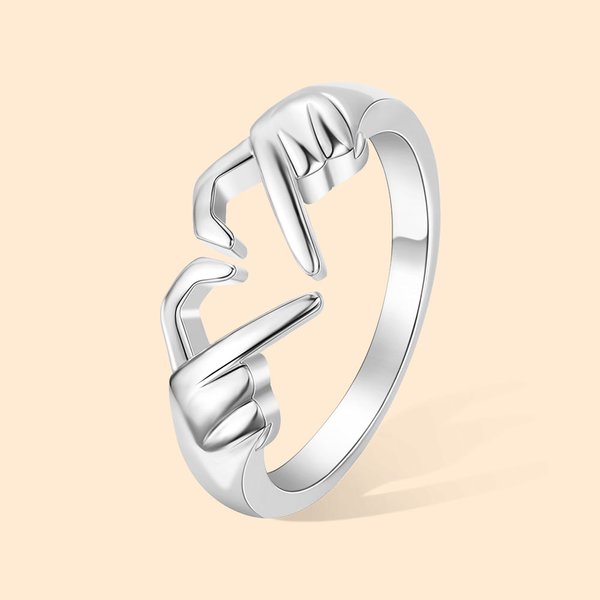 Bague personnalisée coeur d'amour Bague amusante Cadeau pour lui Elle