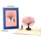Personalised Valentine's Day Anniversary Card Couple's Blessing 3D Creative Greeting Card Romantic Cherry Blossom Tree Couple