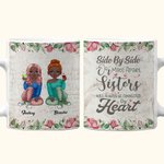 Tasse en céramique blanche personnalisée Side By Side Best Friendship Friendship Long Distance Friendship Gifts
