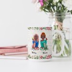 Tasse en céramique blanche personnalisée Side By Side Best Friendship Friendship Long Distance Friendship Gifts