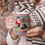 Tasse en céramique blanche personnalisée Bestie I Love You Thank You Friendship BFF Gifts for Women Coffee Mug