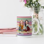 Tasse en céramique blanche personnalisée pour cadeau d'amitié BBF