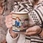 Mug céramique blanc personnalisé Side By Side Or Miles Apart Sisters Will Always Be Connected By Heart