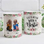 Tasse en céramique blanche personnalisée 