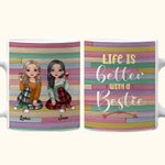 Tasse en céramique blanche personnalisée pour cadeau d'amitié BBF