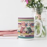 Tasse en céramique blanche personnalisée Long Distance Best Friends Friendship Cadeaux pour les amis