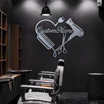 Enseigne en métal personnalisée pour salon de coiffure Barber Shop
