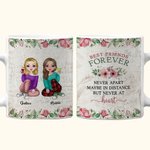 Personalised Best Friend Forever Never Apart White Ceramic Mug Women Long Distance Coffee Mug