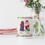 Tasse en céramique blanche personnalisée I Love You Best Besties Sisters Cadeaux pour Elle Amie Poignée de type C