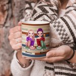Gepersonaliseerde Besties Zus Beste Vrienden Witte Keramische Mok Vaatwasmachine- en magnetronbestendig