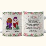 Tasse en céramique blanche personnalisée I Love You Best Besties Sisters Cadeaux pour Elle Amie Poignée de type C