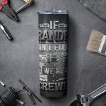 Personalizzato If Grandpa Can't Fix It We're All Screwed 20 oz Tumbler Regalo per la festa del papà Nonno Padre