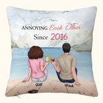 Personalised Couple Annoying Each Other Since Throw Pillow Cover Boyfriend Gifts Home Decoration