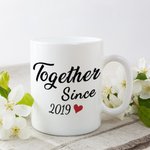 Personalized Couple Together Enjoy the View White Ceramic Mug Gift for Valentine's Day Coffee Mug