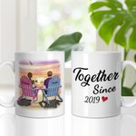 Personalized Couple Together Enjoy the View White Ceramic Mug Gift for Valentine's Day Coffee Mug
