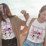 Partenaire personnalisé dans le crime Besties Girls Gang Bar Bistro Party T-shirt Friend Basic T-shirt unisexe