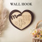 Personalized Puzzle Heart Decoration Wall Sign Gift for Mom