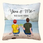 Couple personnalisé datant vous et moi boissons jeter taie d'oreiller Couple cadeaux décor de chambre