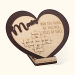 Personalized Puzzle Heart Decoration Wall Sign Gift for Mom
