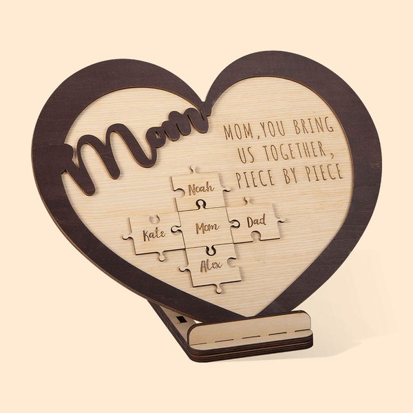 Puzzle personalizado Corazón Decoración Pared Signo Regalo para Mamá