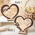 Personalized Puzzle Heart Decoration Wall Sign Gift for Mom