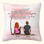 Personalised Cushion Throw Pillow Cover Couple Sitting Under Tree Flower Cheers Boyfriend Girlfriend Gifts Sofa Decor