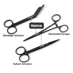 Personalised Medical Grade Stainless Steel Bandage Scissor Hemostat Suture Scissor Set Graduation Gift for Nurse Medical Staff Veterinarian RN