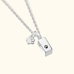 Personalized Pet  Ashes Urn Necklace with Engraved Text Cremation Jewelry Memorial Keepsake Gift for Pet Lover