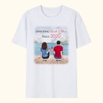 Personalized Couple Annoying Each Other for Many Years Still Love Seaside Cheer T-shirt Birthday Gift