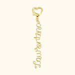 Personalisierte Draht Name Schlüsselanhänger mit Herz Spange für Frauen Mädchen Handtaschen Zubehör auf Geburtstag Jahrestag Valentinstag Geschenk