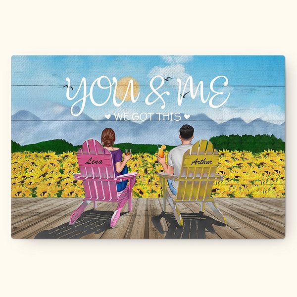 Personalized Couple Sunflower Vacation You and Me We Got This Poster Frameless Painting Valentine's Day  Anniversary Birthday Gift Wall Art Print