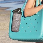 Personalised Ball Sports Charm Tag and Insulated Tumbler Holder 2 Piece Set Accessories for Bogg Bag
