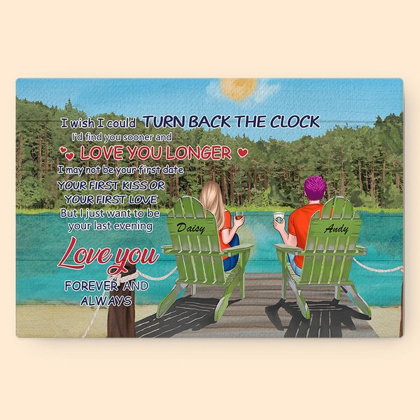 Personalized Couple Holiday Sea Summer You and Me Poster Frameless Painting Valentine's Day Birthday Wall Art Print