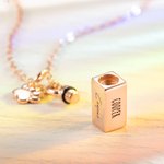 Personalized Pet  Ashes Urn Necklace with Engraved Text Cremation Jewelry Memorial Keepsake Gift for Pet Lover