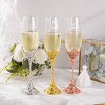 Gepersonaliseerde Laser Gegraveerde Mr and Mrs Bruid en Bruidegom Champagneglazen Toastende Flutes Set van 2 Bruiloft Geschenken Wedding Keepsakes