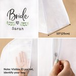 Gepersonaliseerde Olijftak Bruidsjurk Tas met Naam voor Bruid Bruidsmeisje Bruids Shower Verlovings Huwelijksfeestje Ademend 70