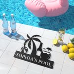 Personalised Beach Theme Metal Sign Wall Art Decoration for Indoor and Outdoor