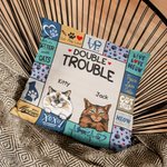 Personalised Double Trouble Lovely Cats Throw Pillow Cover Home Decoration Gift for Cat Dad Cat Mom Cat Lover