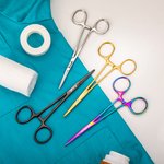 Personalised Medical Grade Stainless Steel Bandage Scissor Hemostat Suture Scissor Set Graduation Gift for Nurse Medical Staff Veterinarian RN