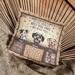 Taie de Coussin Personnalisée avec Dessin Chien Style Happy Father's Day To Best Dog Dad Cadeau Fête des Pères pour Amoureux d'Animal de Compagnie